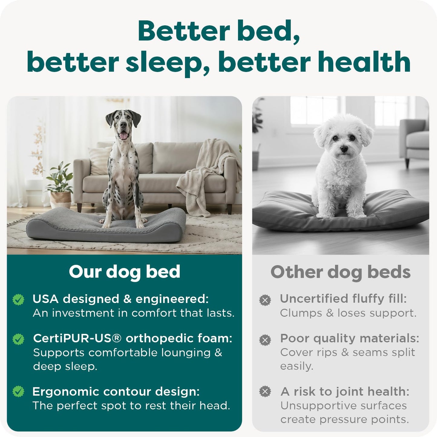 Furhaven Orthopedic Dog Bed for Large Dogs w/ Removable Washable Bed