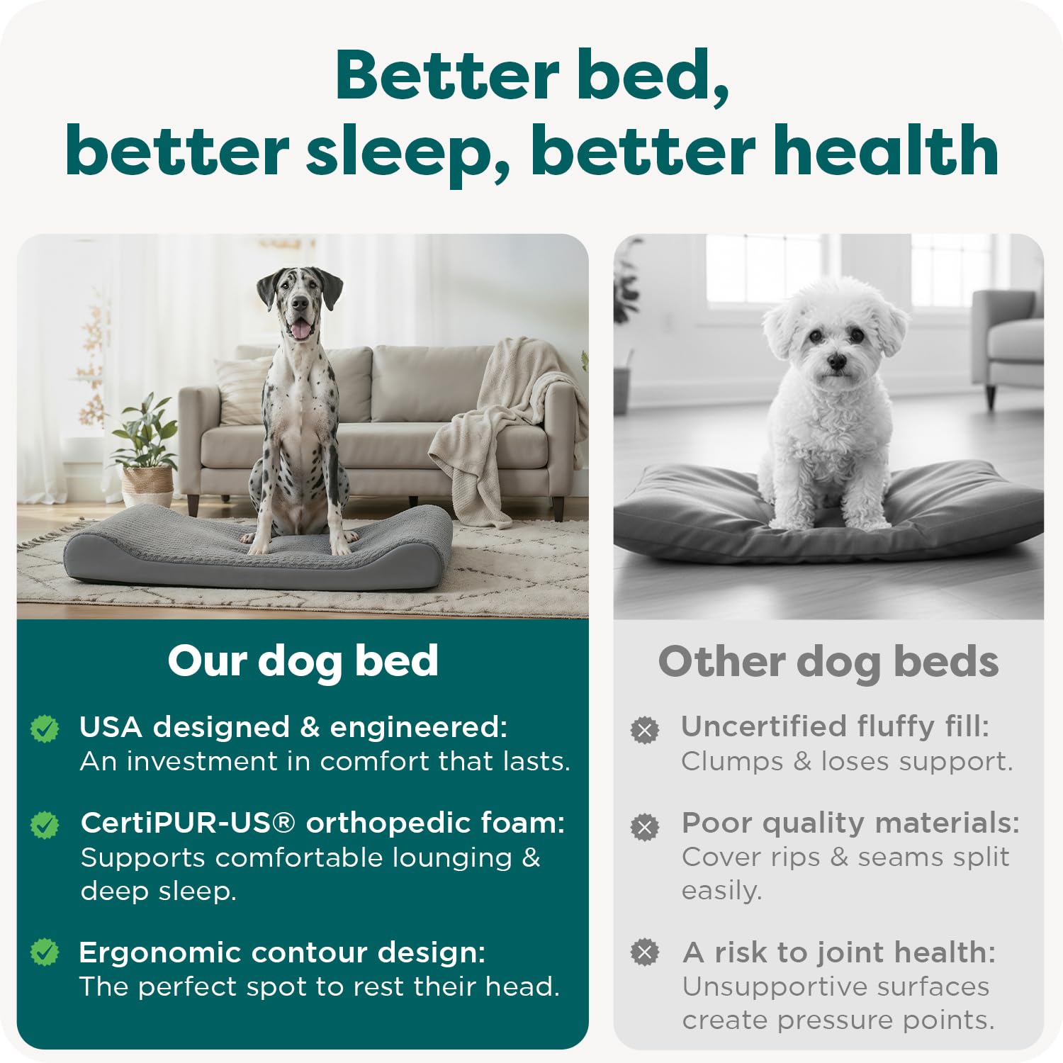 Furhaven Orthopedic Dog Bed for Large Dogs w/ Removable Washable Bed