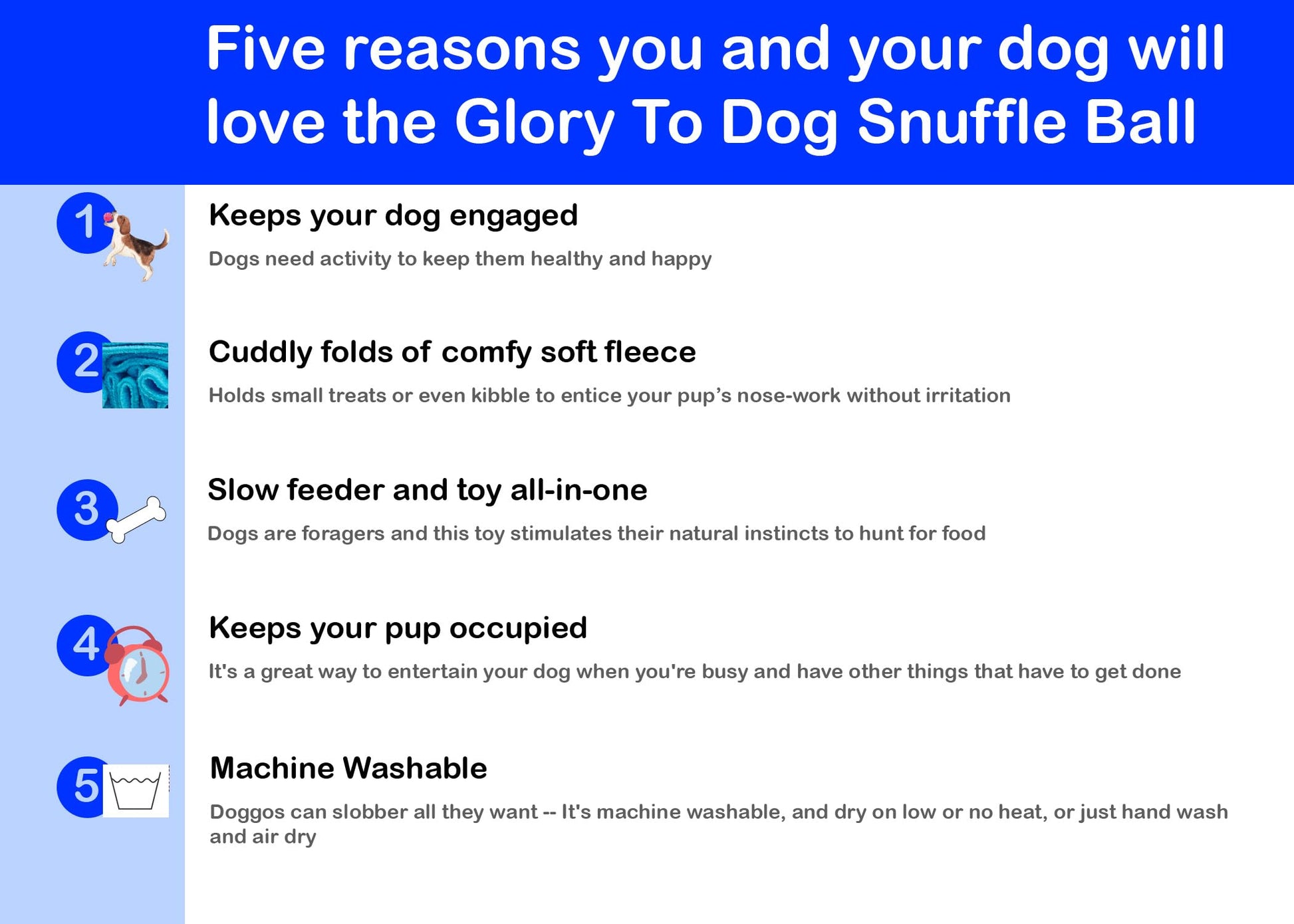 Glory To Dog Puppy and Small Breed Snuffle Interactive Foraging Ball