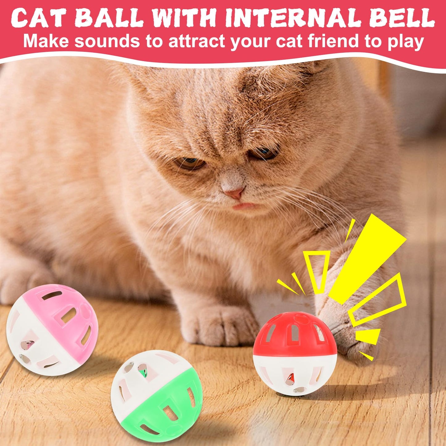 Cat Ball Pit Include 200 Pom Pom Balls 10 Jingle Balls and 12 Balls