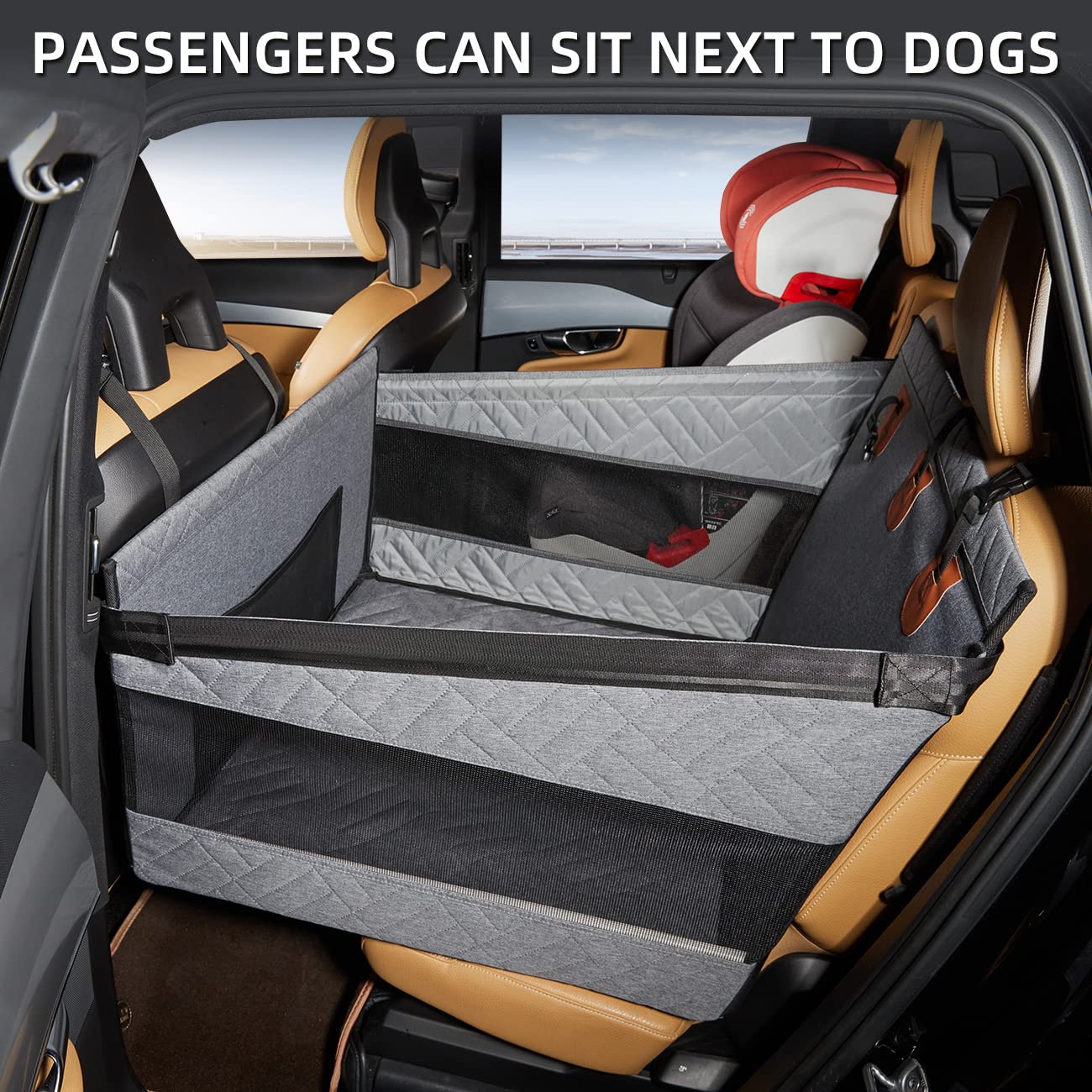 TKYZ Large Dog Car Seat,Back Seat Extender for Dogs,Waterproof Seat