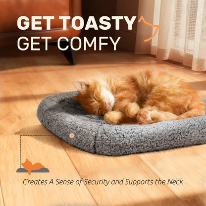 Mora Pets Self Warming Cat Bed Self Heating Pet Pad with Bolster Bed