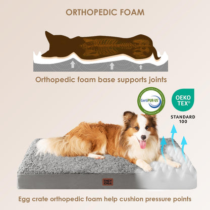 EHEYCIGA Orthopedic Foam Dog Bed, XXL, L x W x Th Bed