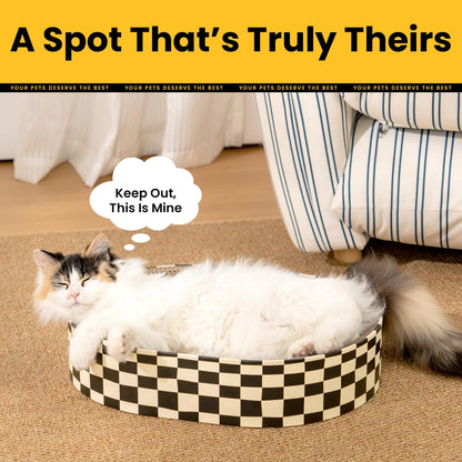 Conlun Cat Scratcher Bed, 1 Oval Cat Scratching Board