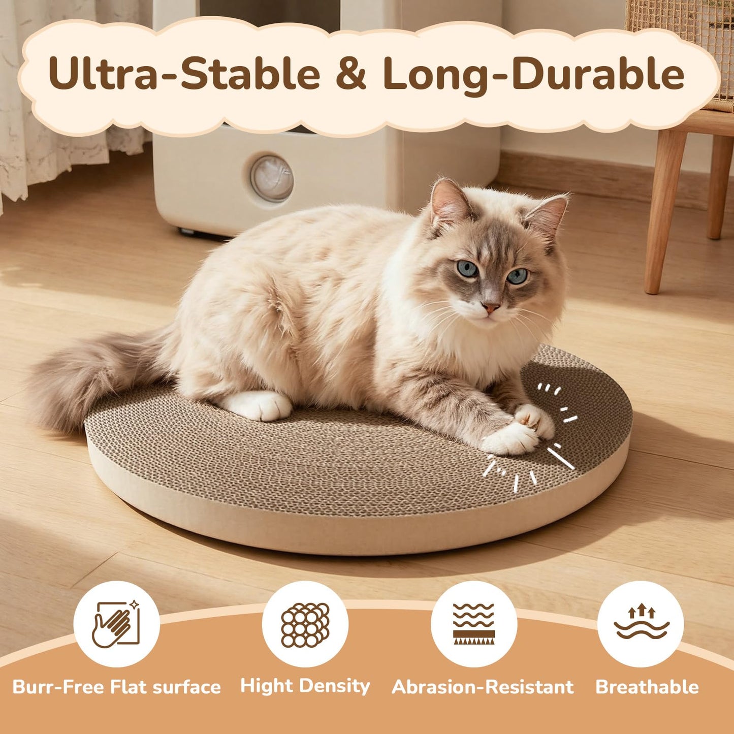 6pcs Cat Scratch Pad, Cat Scratcher Cardboard Cat Scratching Pads