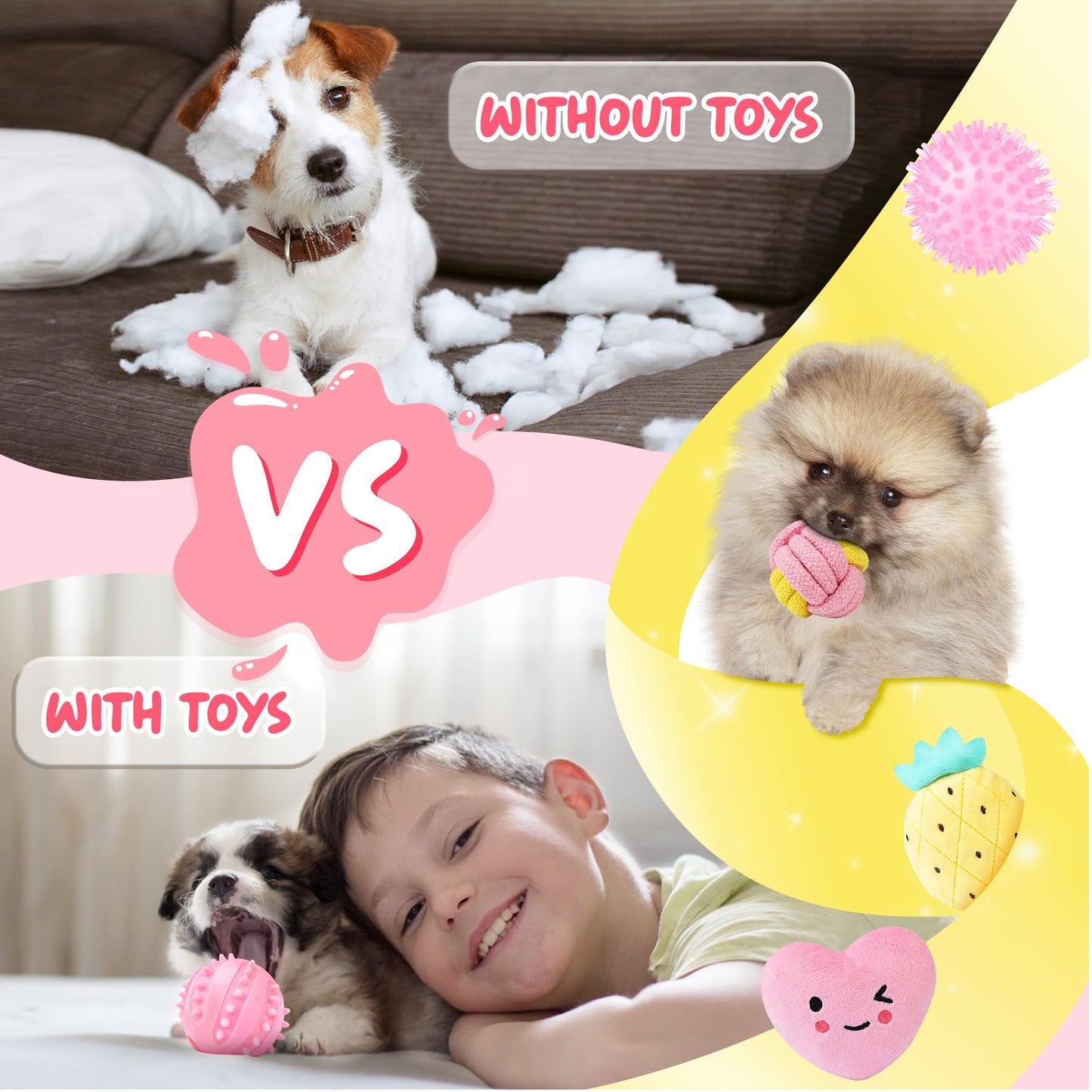 XIUGOAL Puppy Toys for Teething 23 Pack Puppy Chew Toys for Chew