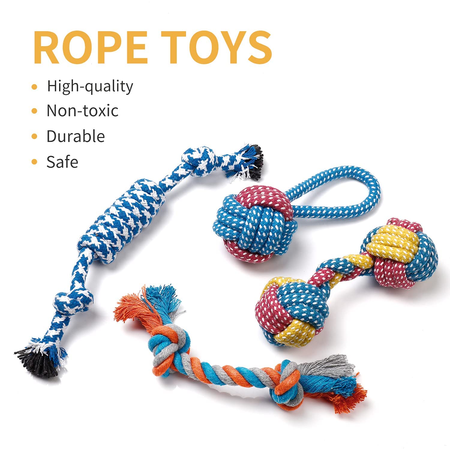 Toozey 7 Pack Small Dog Toys, Puppy Teething Toys, Durable Ropes Chew