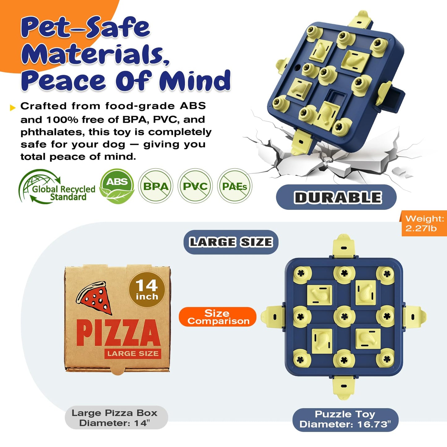 KADTC Dog Chess Puzzle Toy, Large Size, 3 Levels of Step-by-Step Toys