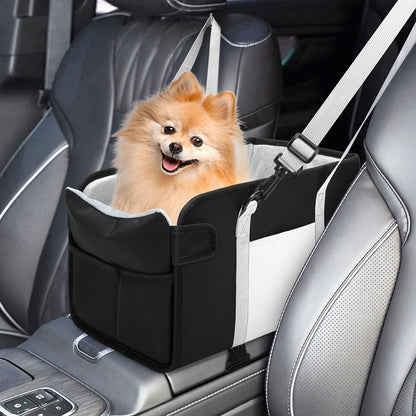 Portable Dog Car Seat for Small Dogs Pet Booster Seat with Safety Seat