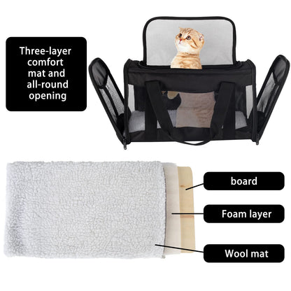 Cat Carrying Case Pet Carrier Airline Approved, Protable Carrier