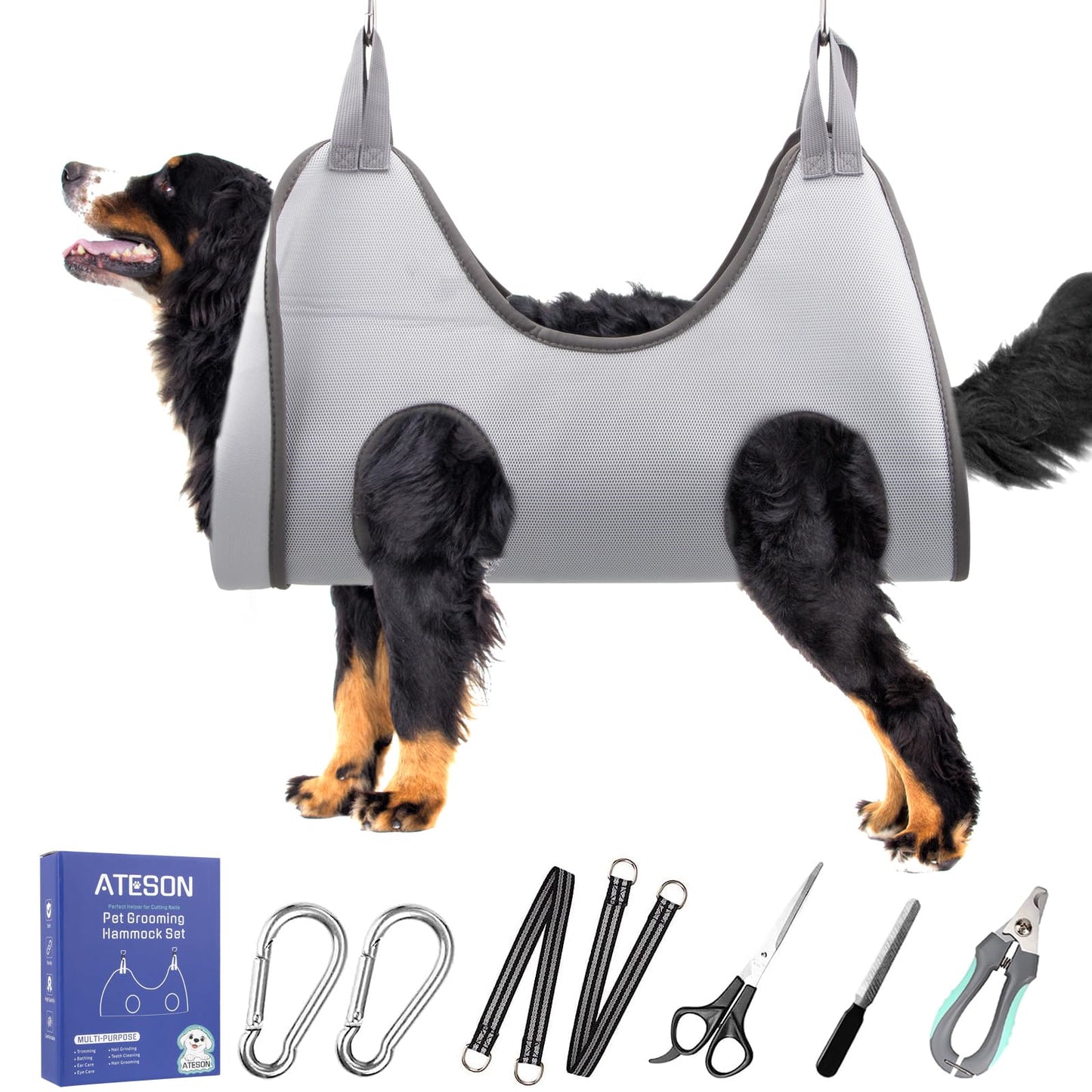 ATESON Pet Grooming Hammock Harness for Large Giant Dogs Nail