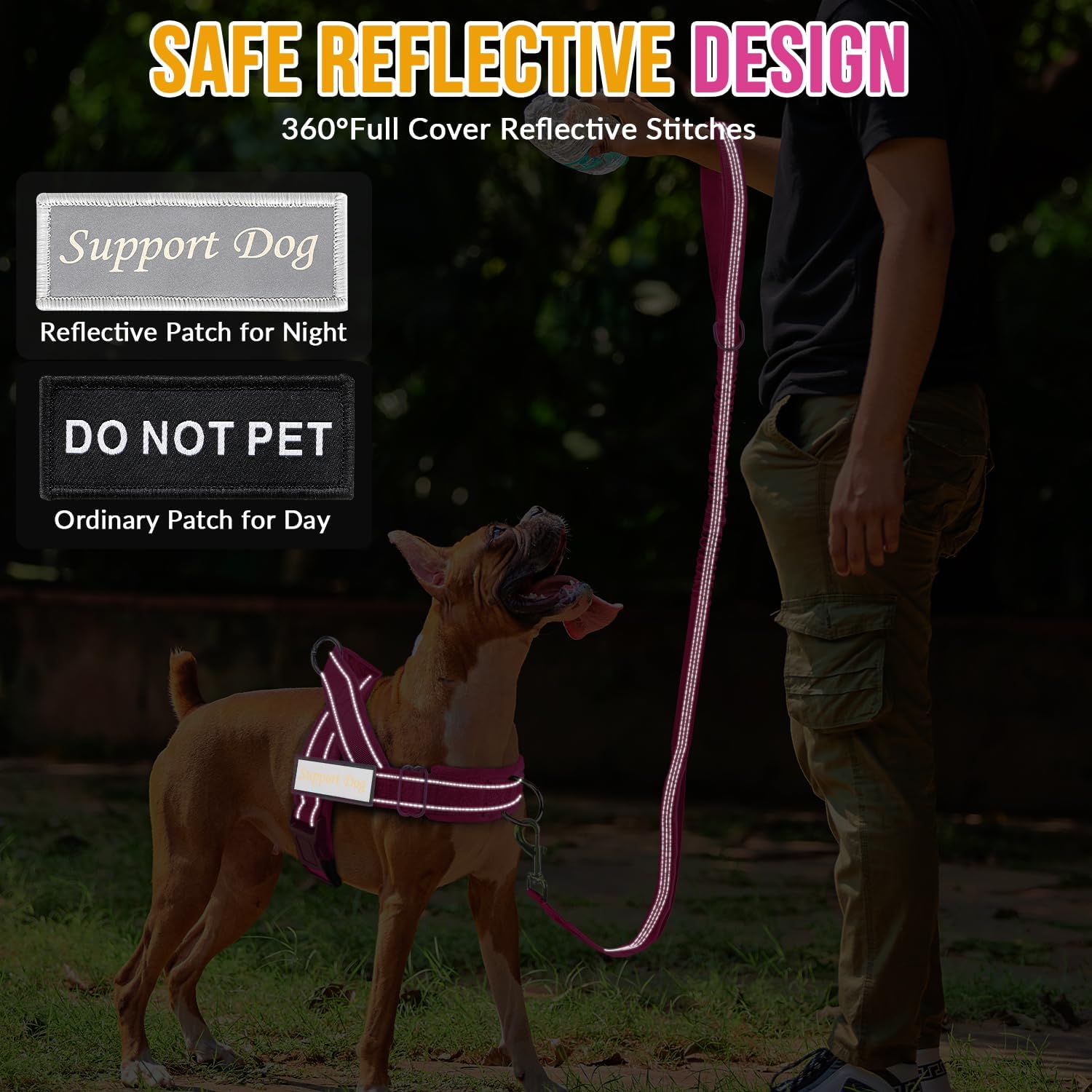 SlowTon No Pull Dog Harness Heavy Duty Dog Harness and Leash Set