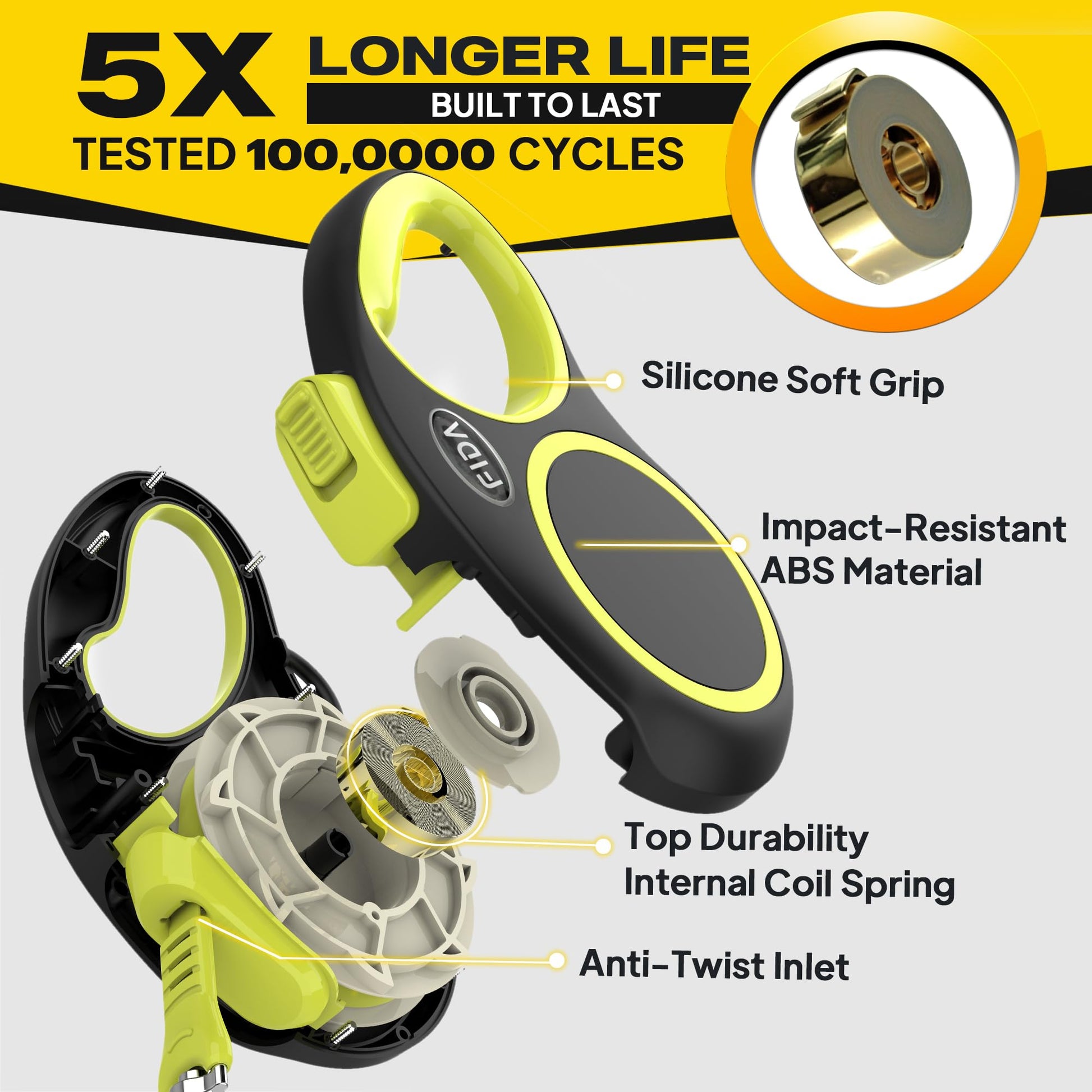 Fida Retractable Dog Leash, Reflective Heavy Duty Pet Walking Leash