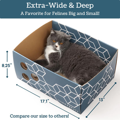 5609PETS Cat Scratching Box, Extra Large Refillable Double-Sided Pad