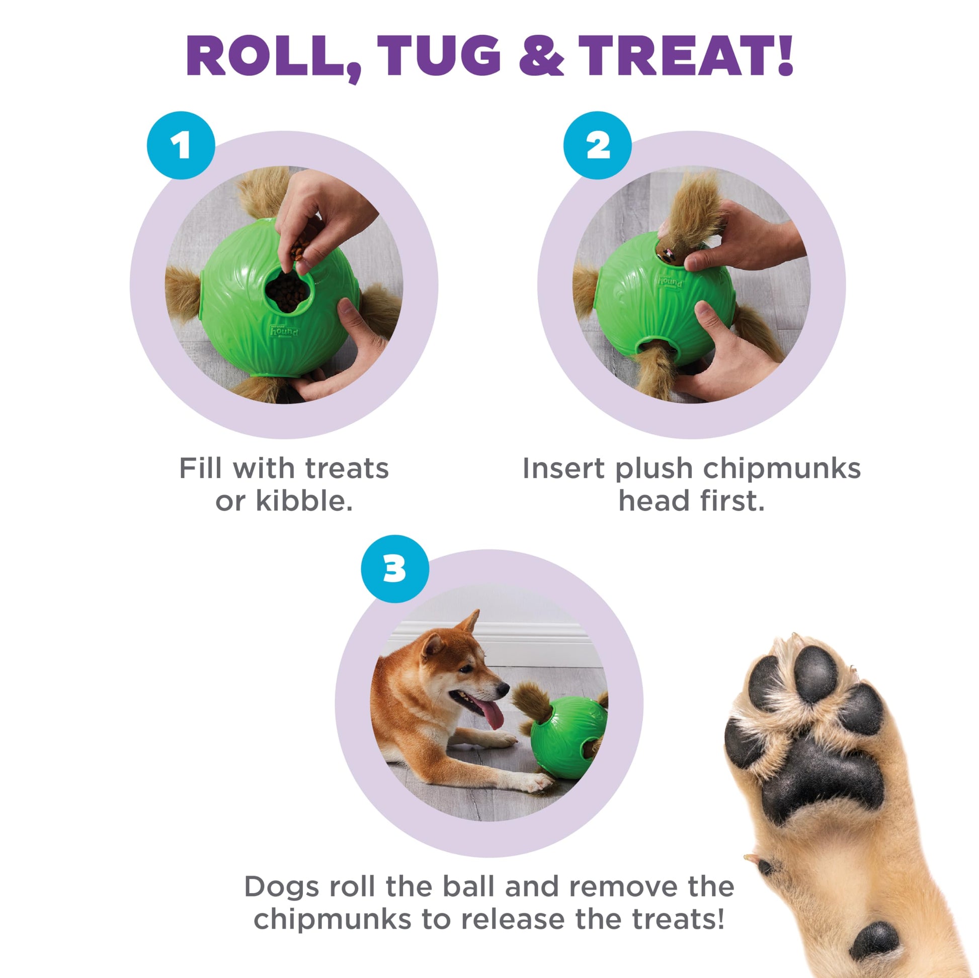 Outward Hound by Nina Ottosson Dog Snuffle N' Treat Ball Puzzle, Ball