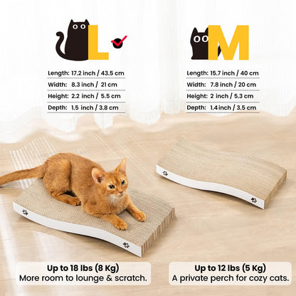 Cat Scratcher, Durable Scratch Pad, Corrugated Cardboard Pad