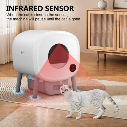 Cumrige Self Cleaning Litter Box, Large Capacity Automatic Cat Litter
