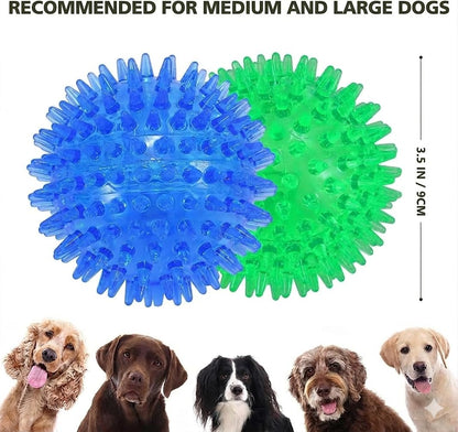 petizer 6 Pack 3.5” Squeaky Dog Toy Balls, Floating Pool Balls, Chew