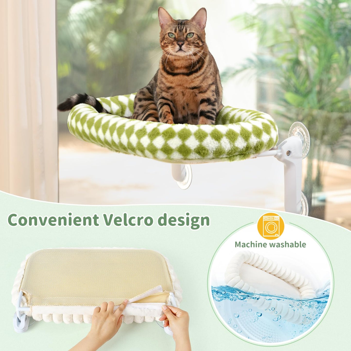 Sunhoo Cat Window Perch Bed Foldable Kitty Windowsill Hammock Bed