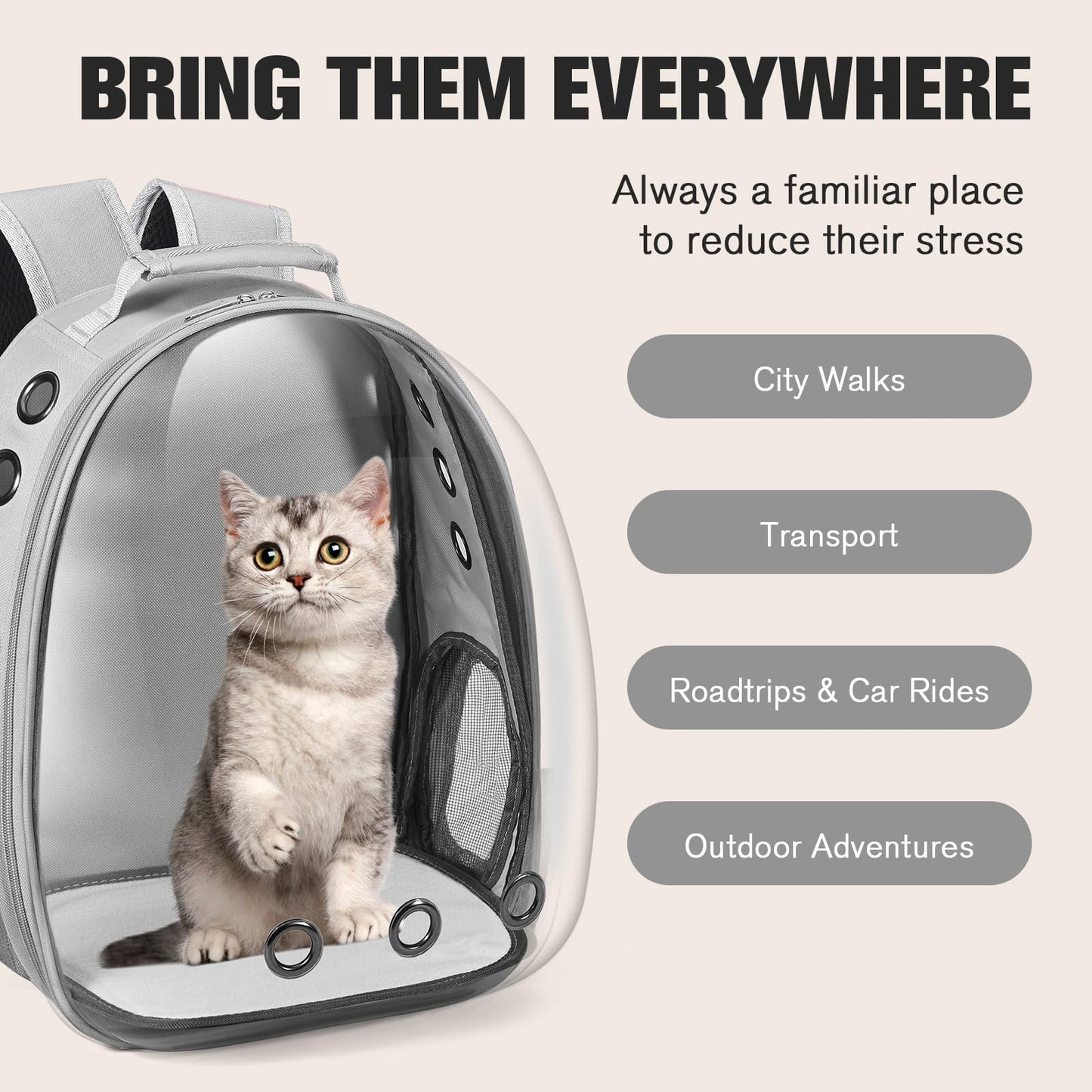 Cat Carrier Backpack, Pet Carrier Backpack Front Pack Bag