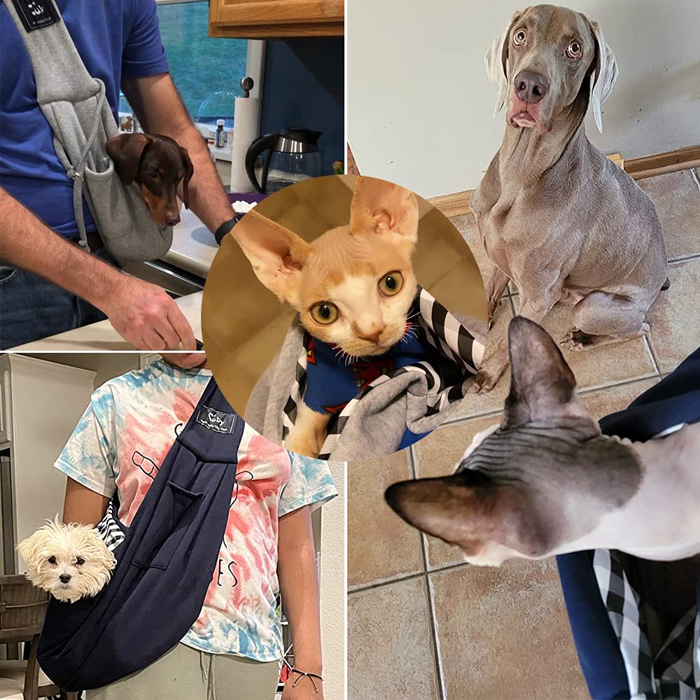 CUBY Dog and Cat Sling Carrier Hands Free Reversible Pet Papoose Bag