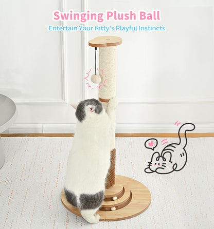 Made4Pets Cat Scratching Post Sisal Cat Scratcher Kitten Toys Tower