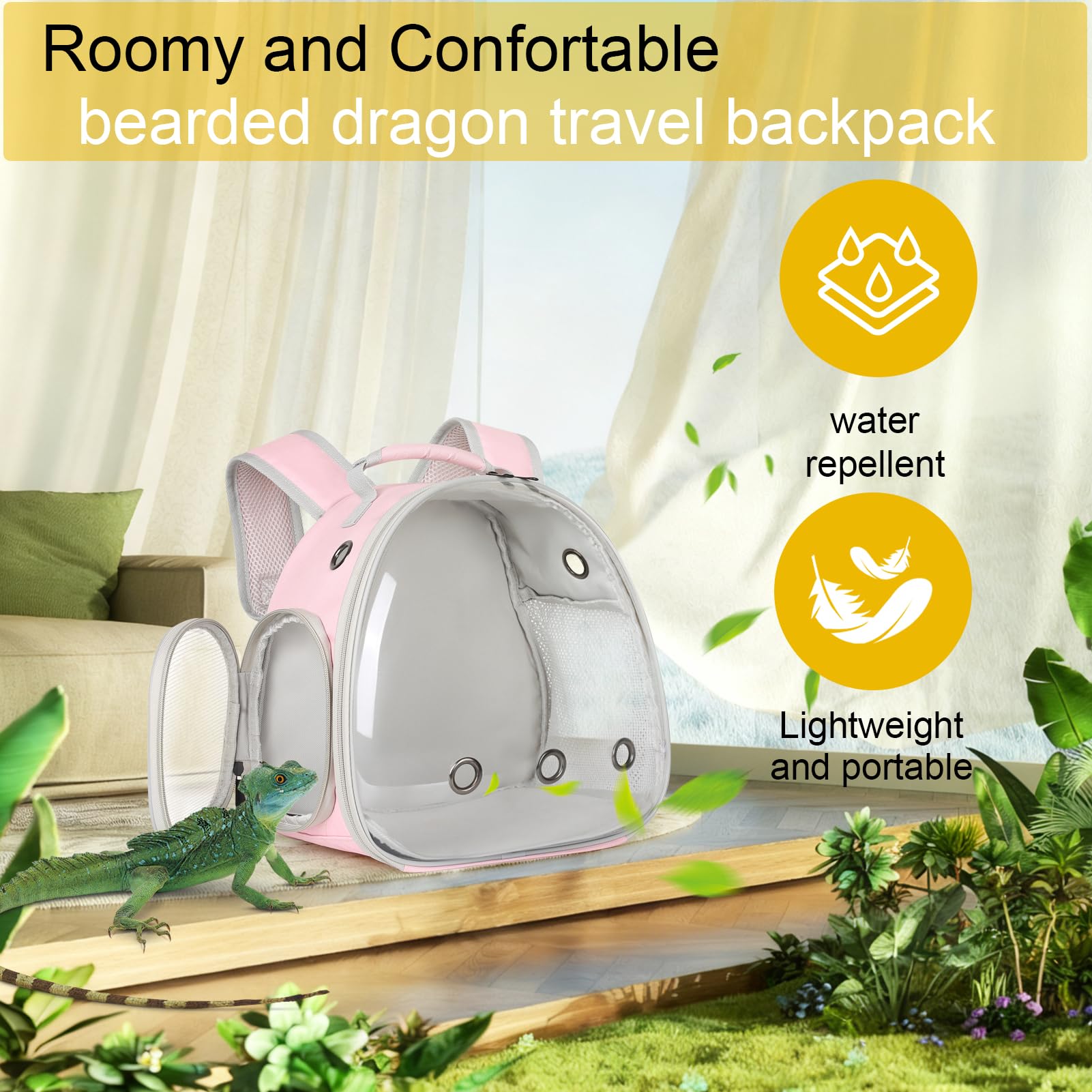 Hamster Backpack Carrier, Bearded Dragon Carrier Backpack with Carrier