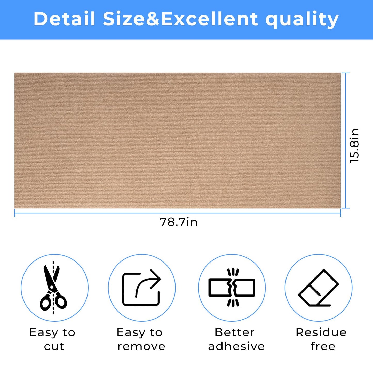 Cat Carpet remnants Cat Scratching Mat Trimmable Self-Adhesive Posts