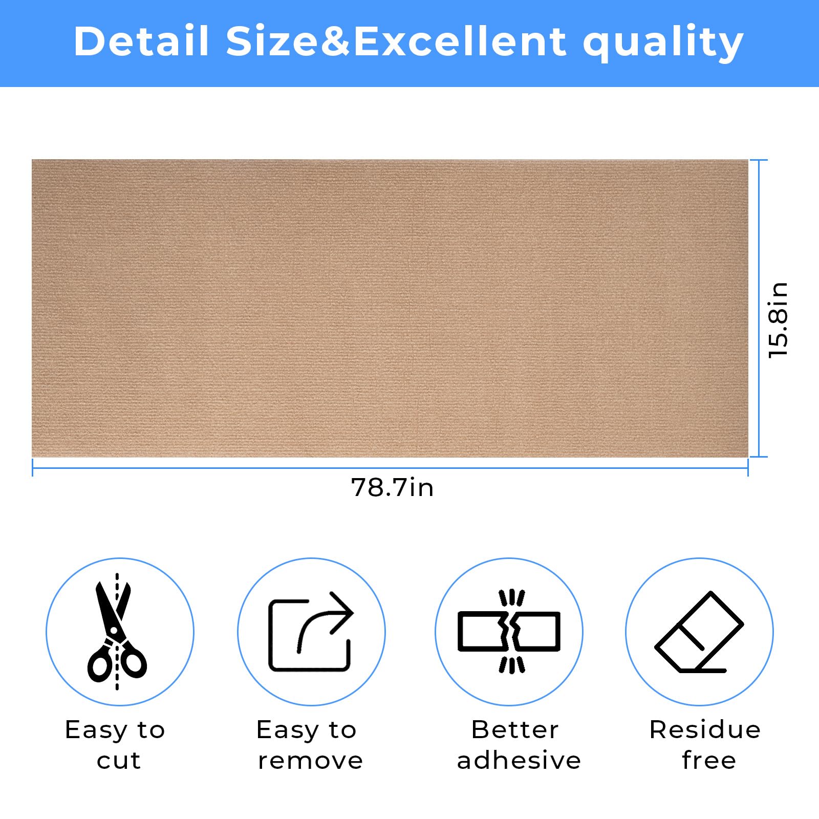Cat Carpet remnants Cat Scratching Mat Trimmable Self-Adhesive Posts