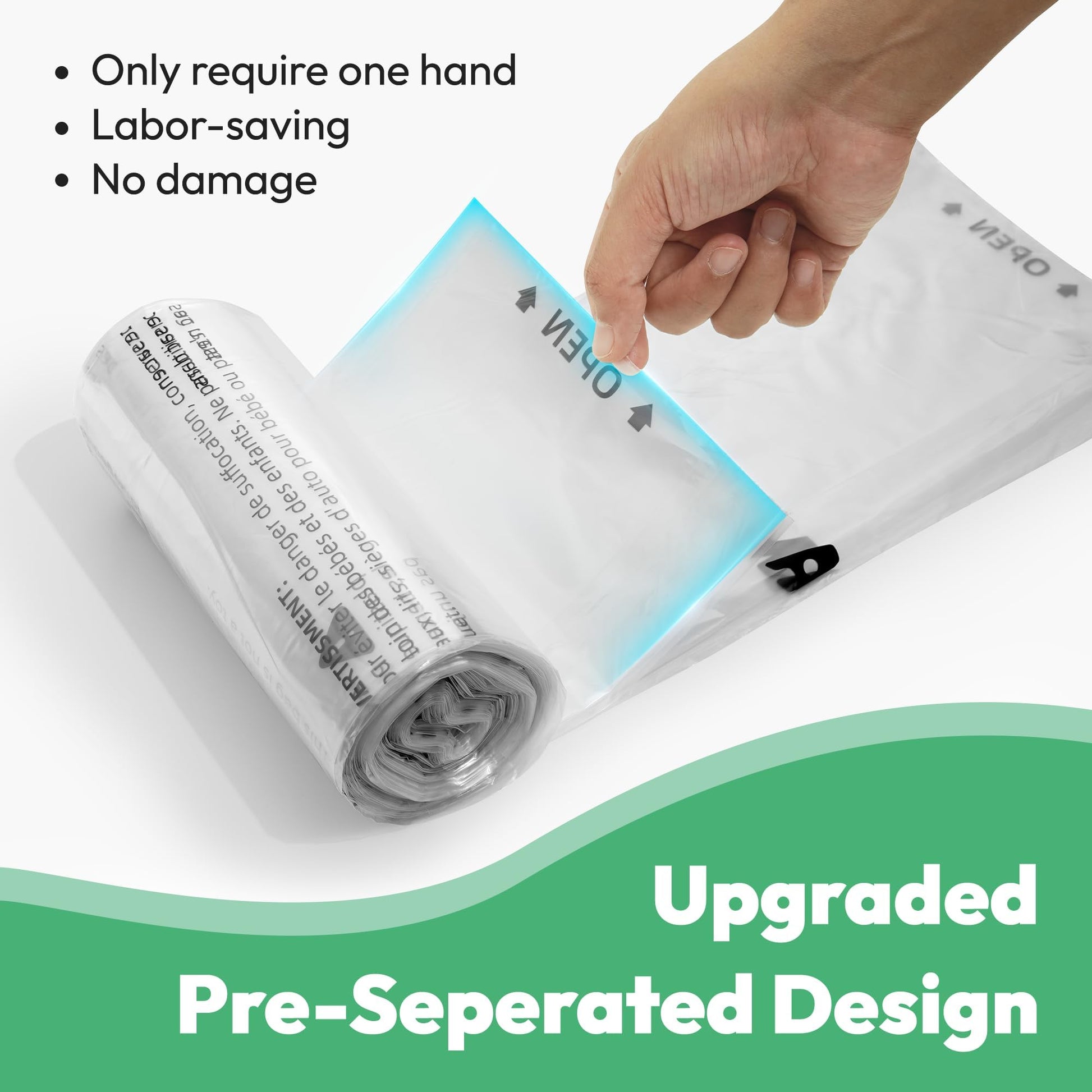 AMOGOGOPET Waste Bags, Compatible with Litter Robot 4/5/3, 50 Pack Box