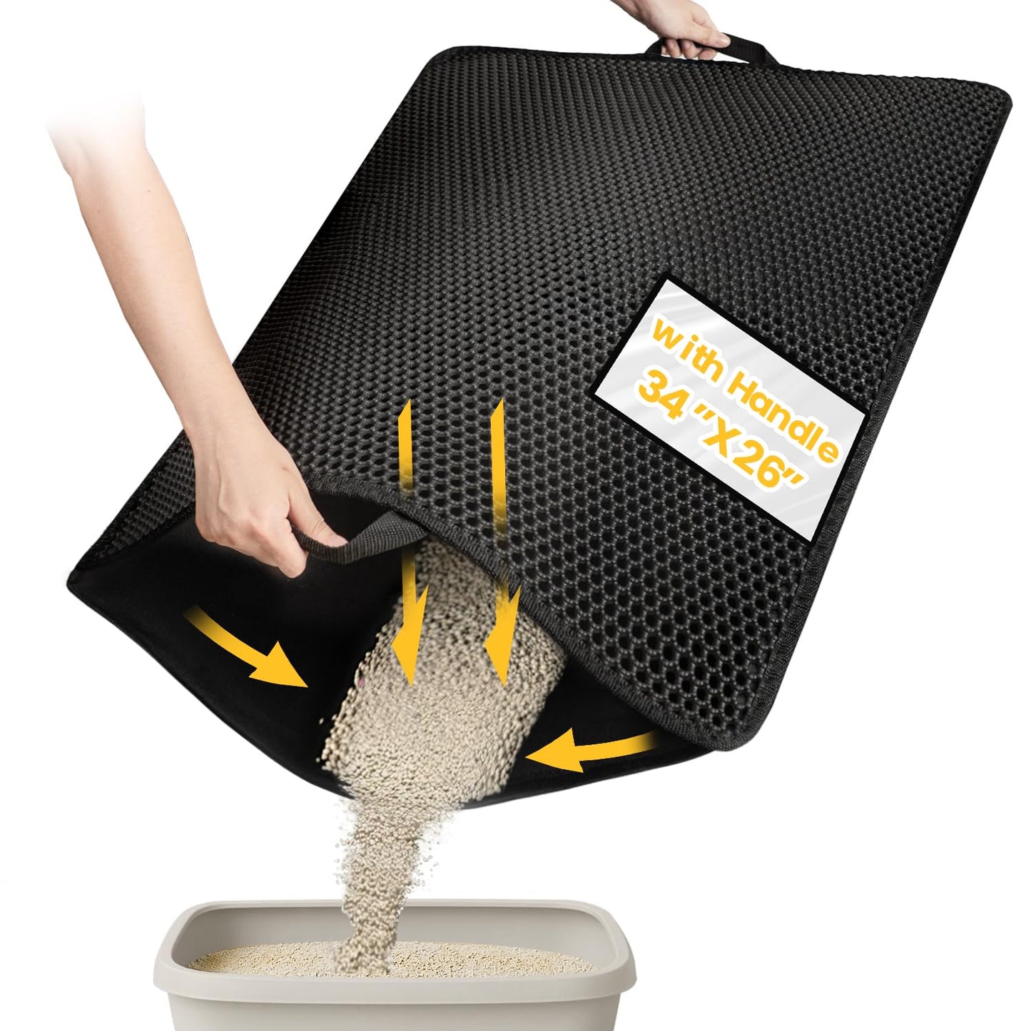Cat Litter Mat, Upgrade Super Waterproof Back Layer Litter Box Mat