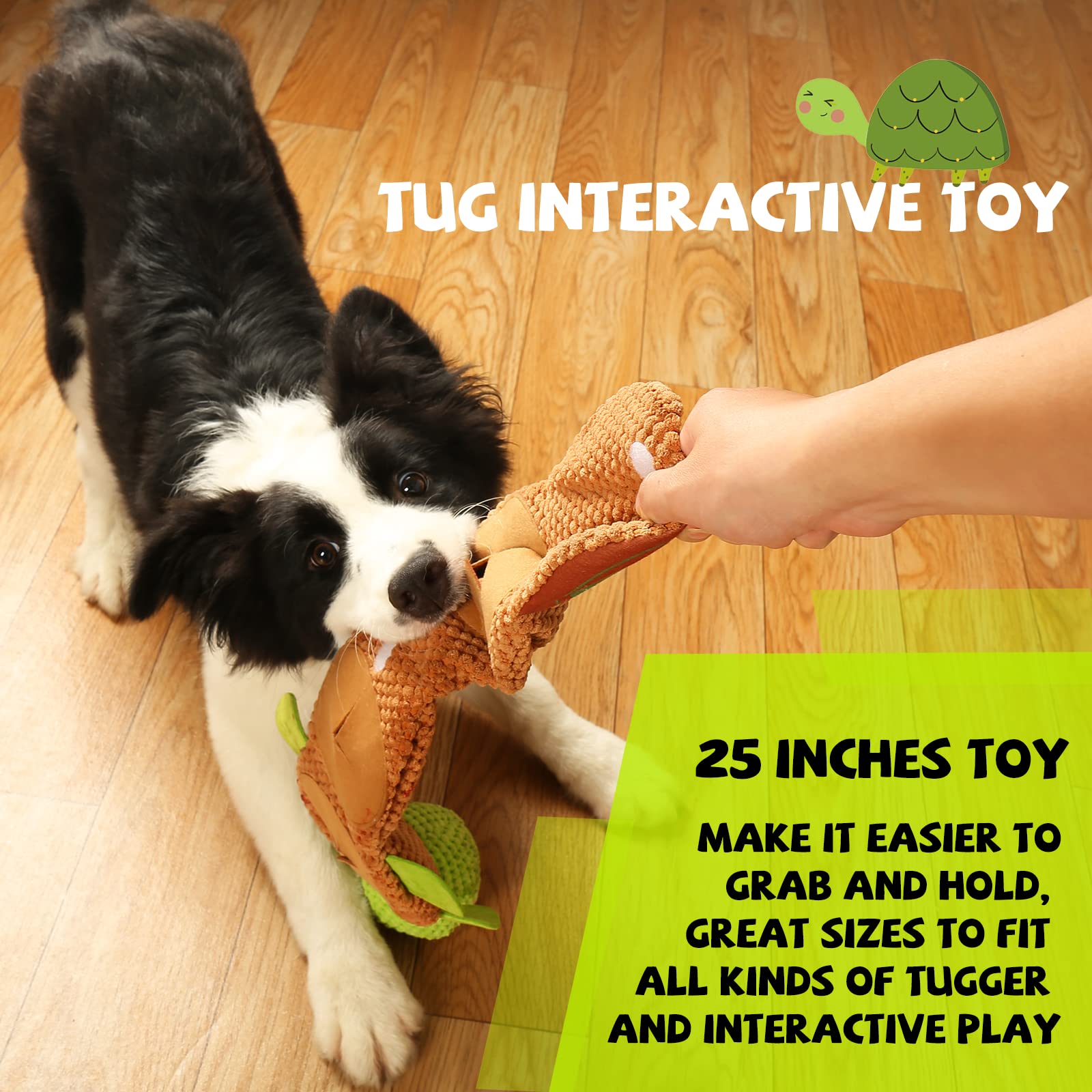 lilfrd Dog Puzzle Toys Enrichment Squeaky Crinkle Snuffle Treat Plush
