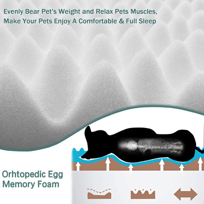 Dog Crate Pad Memory Foam Dog Bed Mat Small Medium Washable Puppy Bed
