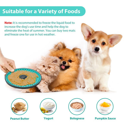 Lick Mat for Dogs, Dog Crate Lick Pads Slow Feeder, Lick Pad Crate Mat