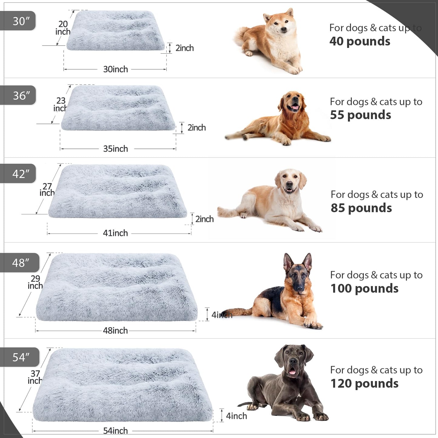 Vonabem XXXL Dog Bed Washable, Large Waterproof Pet Bed with Bed