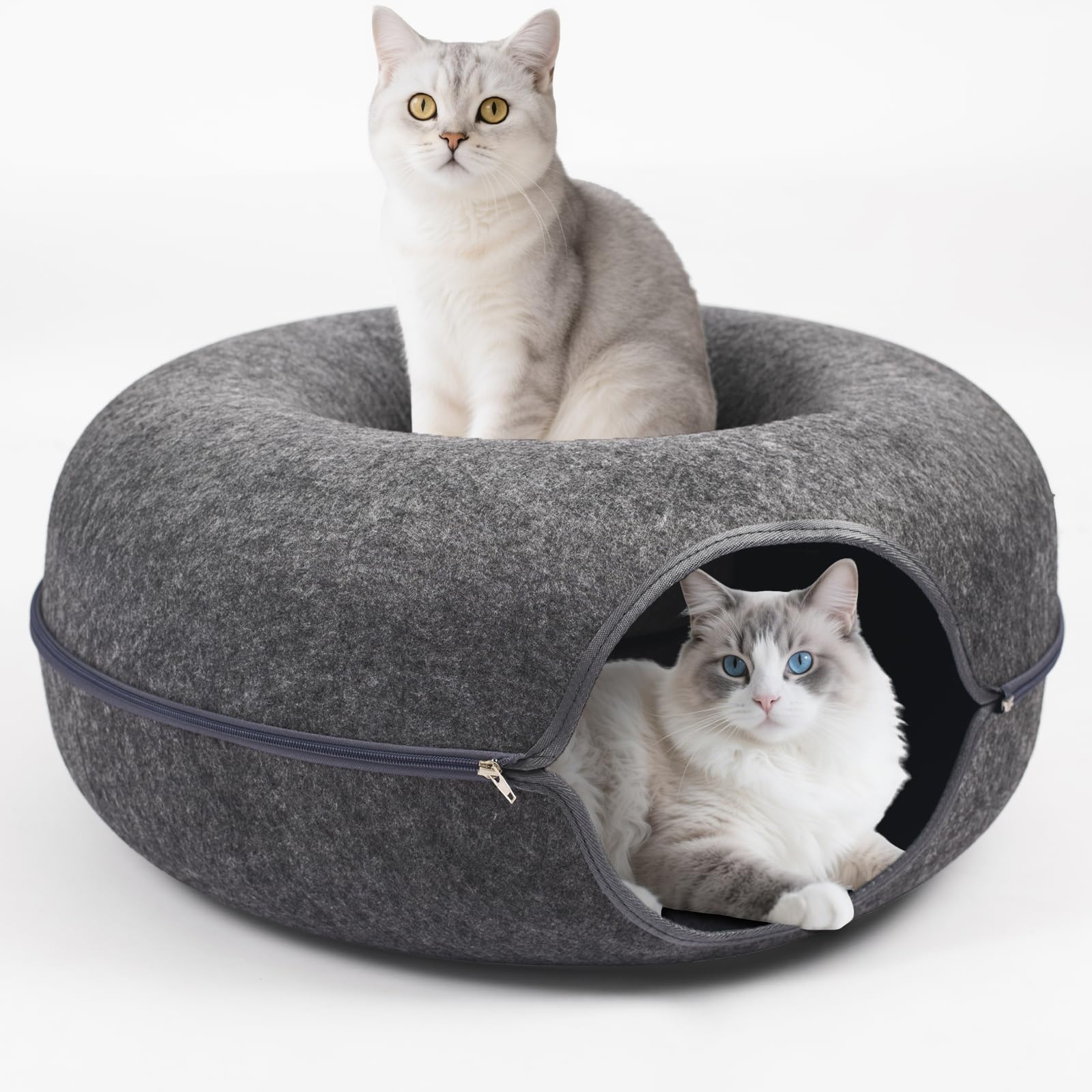 Cat Caves for Indoor Cats, Large Cat Tunnel for Multiple Bed