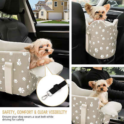 Cullaby Dog Car Seat for Small Dogs (Under Center Console Pet Carrier