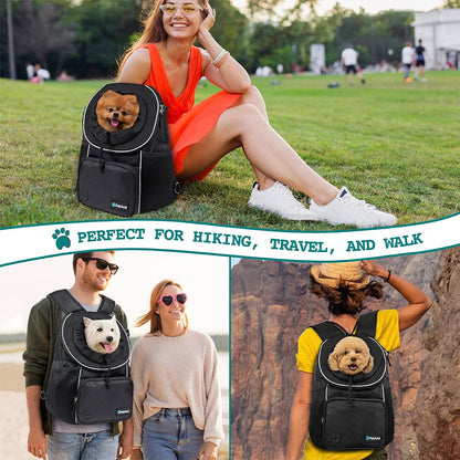 PetAmi Dog Front Carrier Backpack, Adjustable Dog Pet Cat Chest Bag