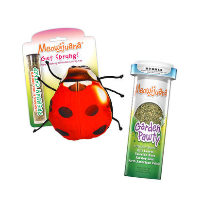 Meowijuana Lady Bug Bundle, Get Sprung Refillable Lady Bug Toy