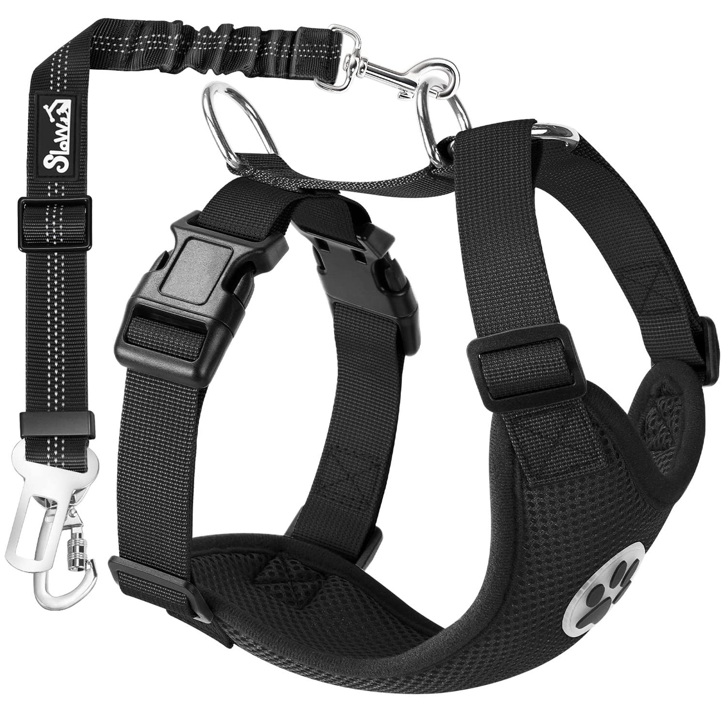 Lukovee Dog Seat Belt for Car, Adjustable Dog Car Harness Seat