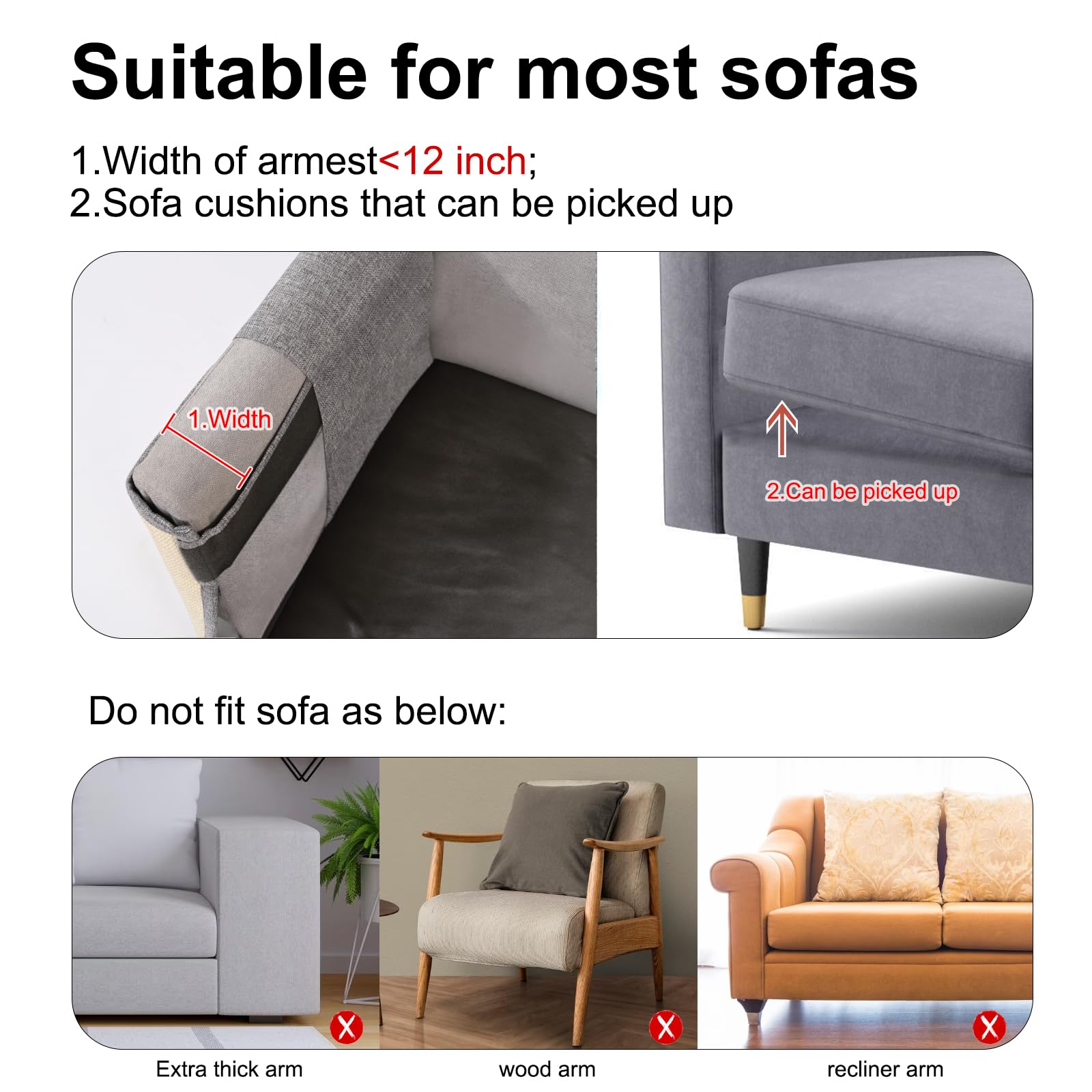 Cat Scratch Couch Protector with Natural Sisal for Protecting Couch