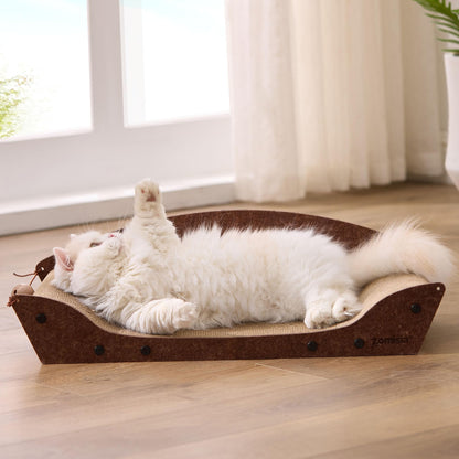 ZOMISIA 26'' Cardboard Cat Scratcher Bed Large Scratcher Couch Board