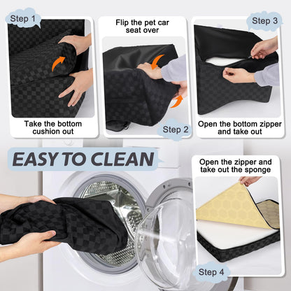 JOEJOY Dog Car Seat for Medium/Large Dogs Reversible Dual-Sided Seat