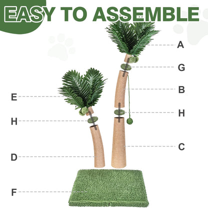 Palm Tree Cat Scratching Post, 36'' Cat Scratcher Post with Posts
