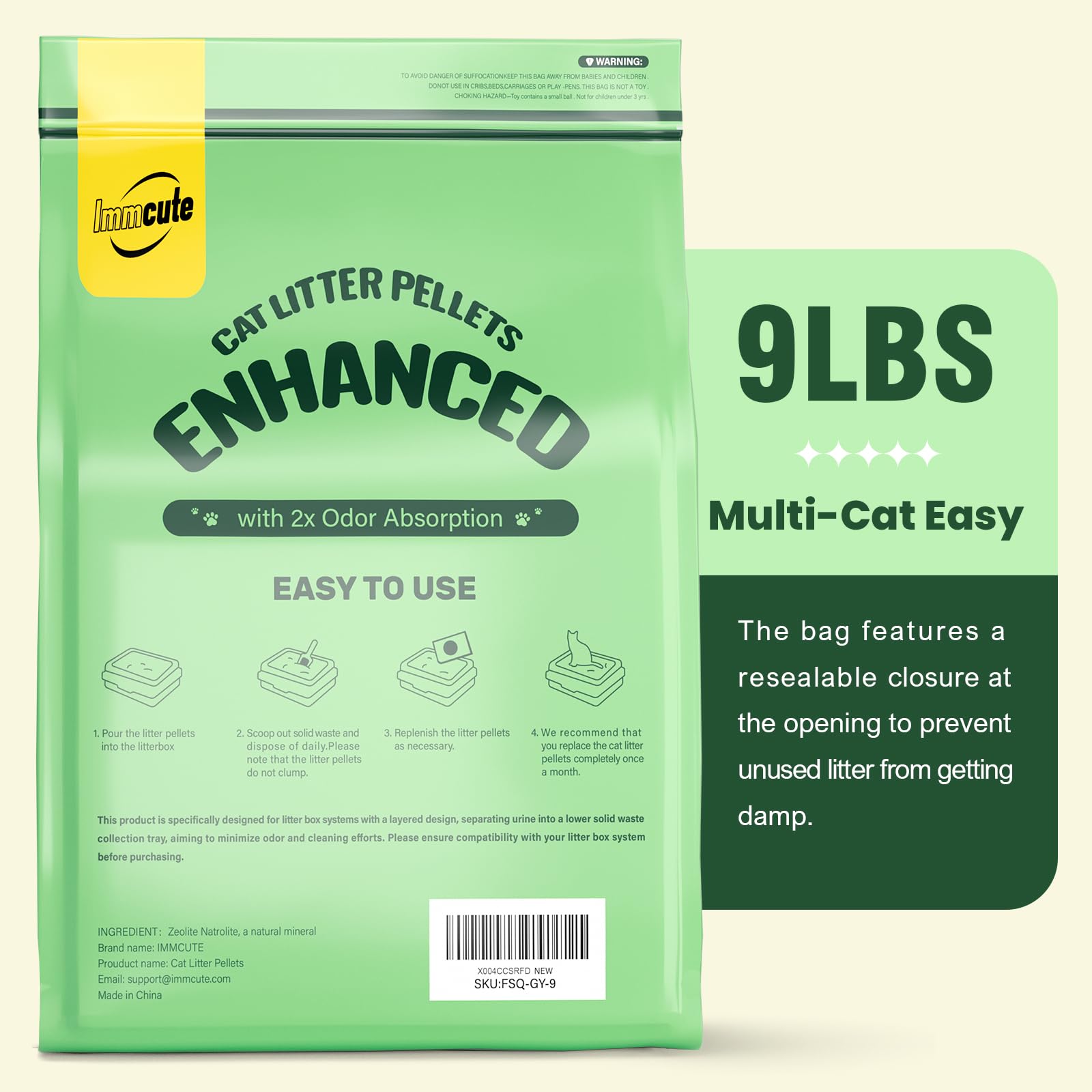 Enhanced Cat Litter Pellets Long-Lasting Odor Control, Generic Litter