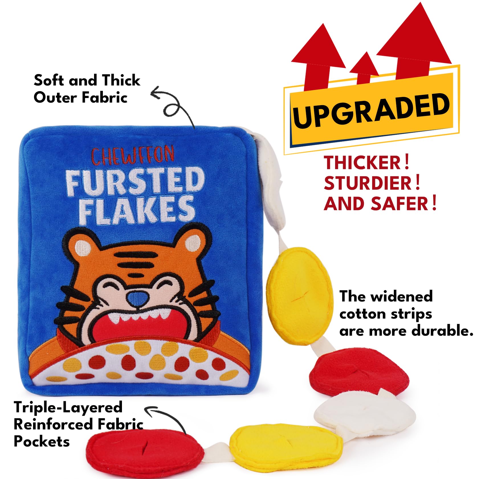 CHEWFFON Interactive Dog Toys, Enrichment Snuffle Crinkle Treat Puzzle