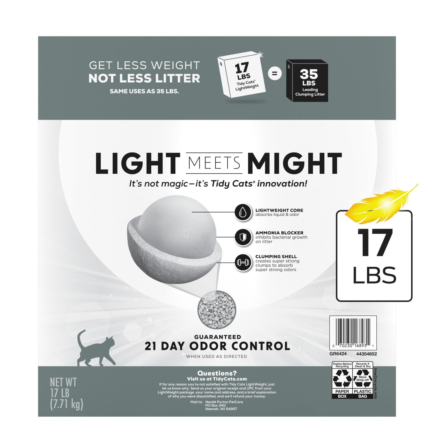 Purina Tidy Cats LightWeight 4-In-1 Strength Multi-Cat, Odor Box