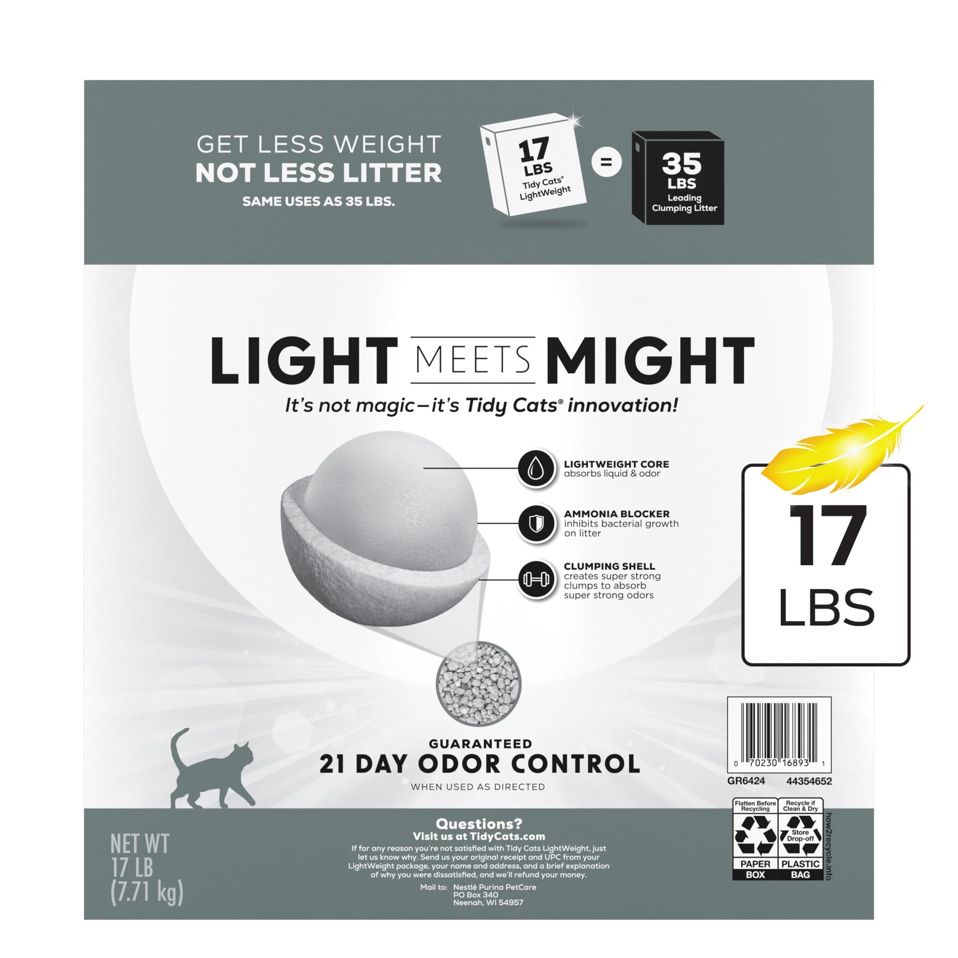 Purina Tidy Cats LightWeight 4-In-1 Strength Multi-Cat, Odor Box