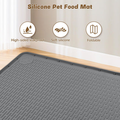 Bartuke Cat Food Mat, 40" x 28" Cat Litter Mat Extra Large Mat