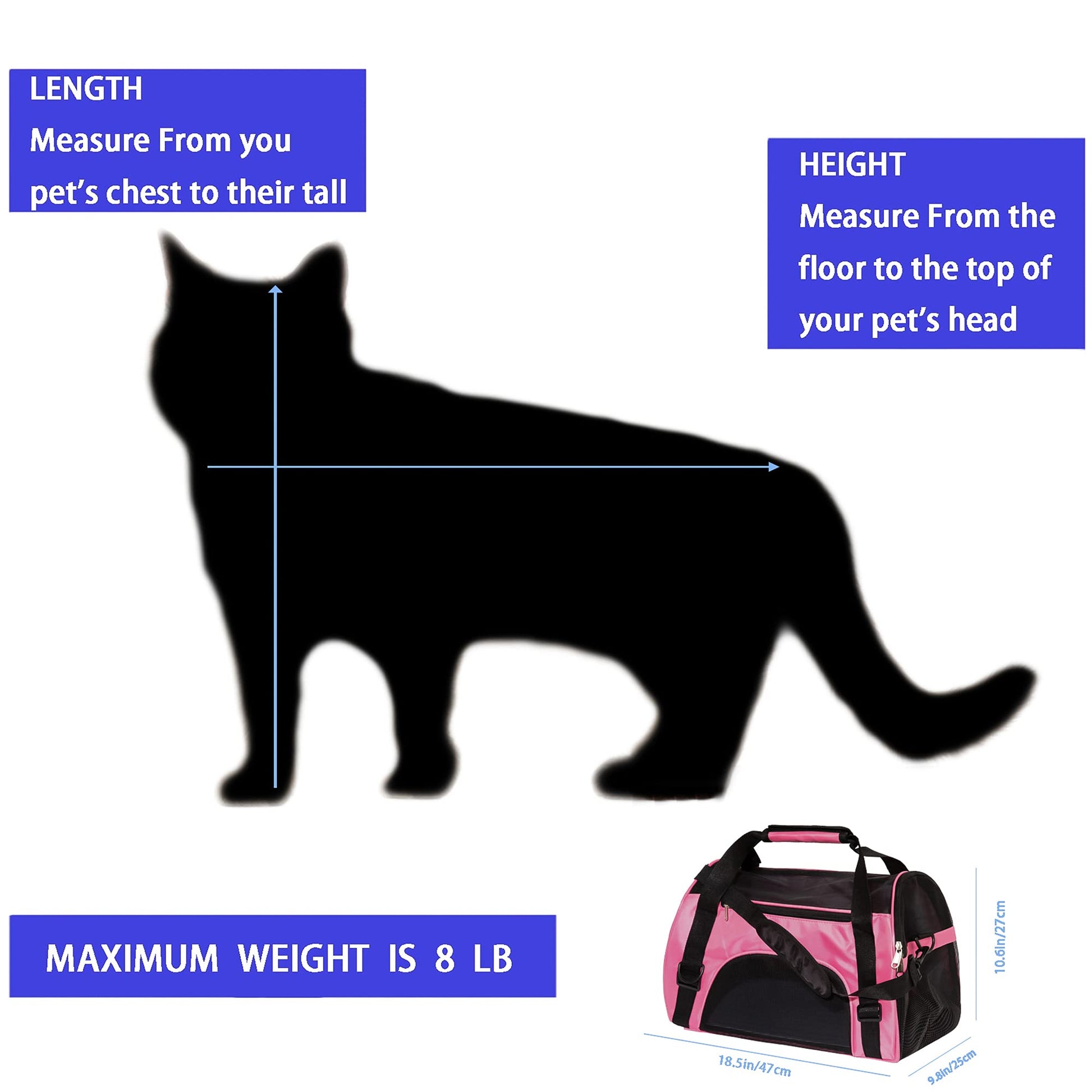 MuchL Pet Carrier Soft-Sided Carriers for Cat Carriers Dog Carrier